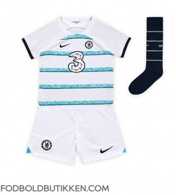 Chelsea Kante #7 Udebanetrøje Børn 2022-23 Kortærmet (+ Korte bukser)